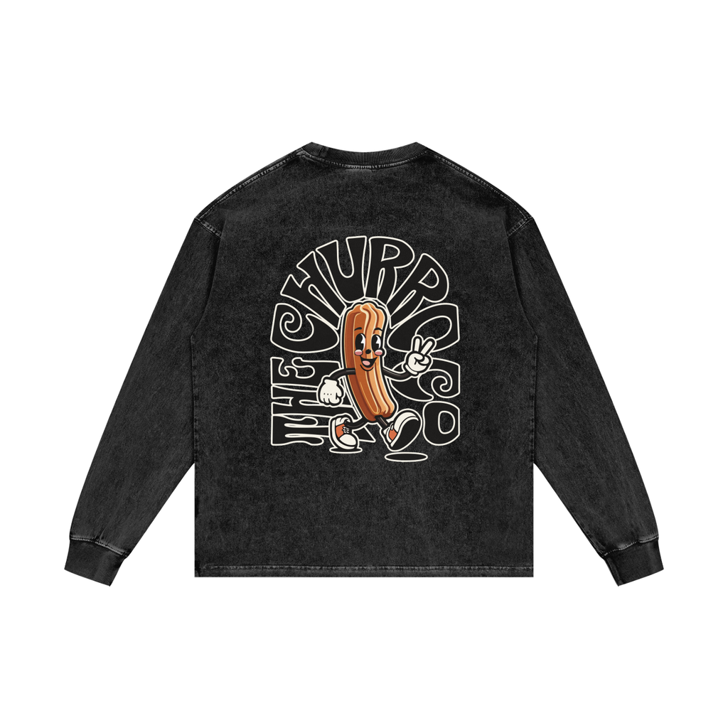 Acid Wash Oversize Long Sleeve T-Shirt